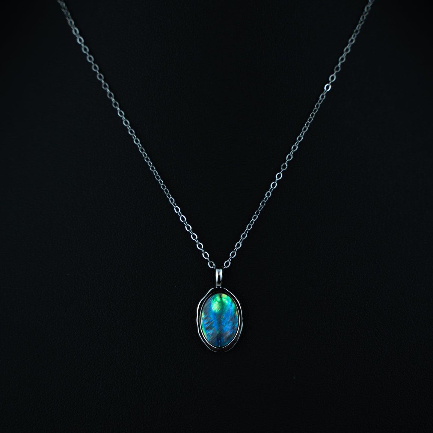 Azure Flame Opal Necklace