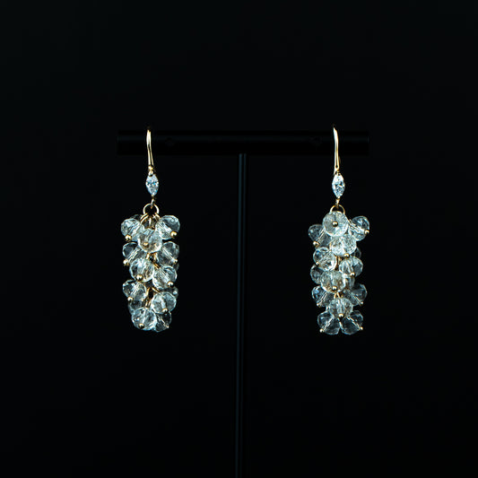 Glacier Vine – Handcrafted Crystal Cluster Earrings